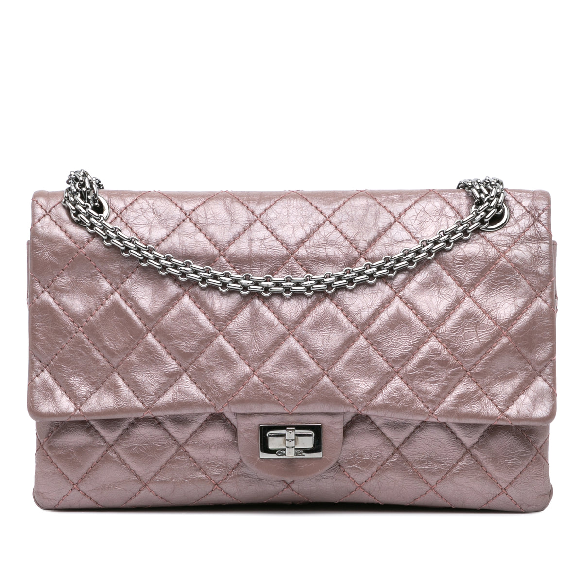 Reissue 2.55 Aged Metallic Calfskin Double Flap 226