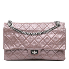 Reissue 2.55 Aged Metallic Calfskin Double Flap 226