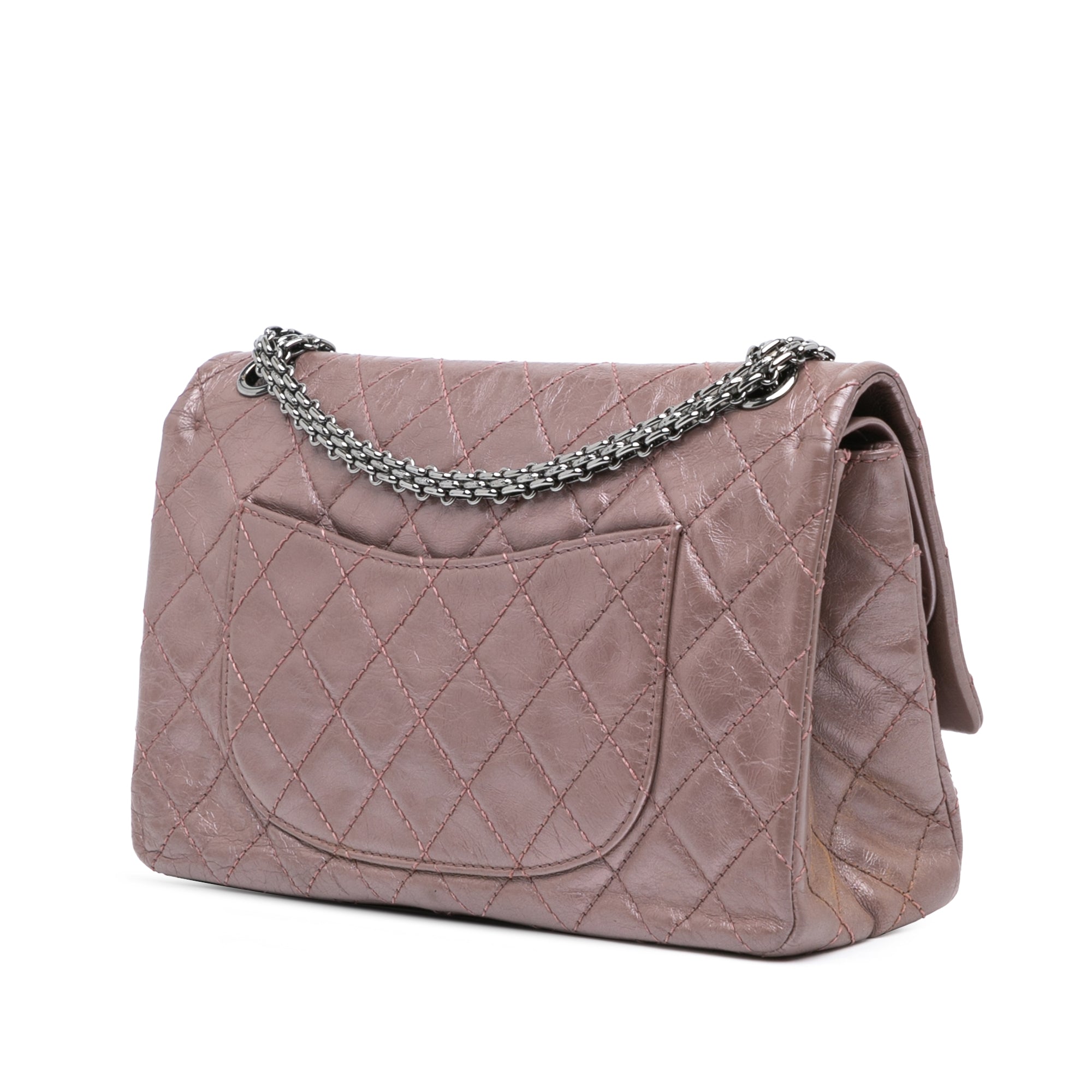 Reissue 2.55 Aged Metallic Calfskin Double Flap 226