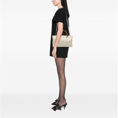 Medium Calfskin Bamboo Shopper Satchel
