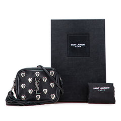 Studded Calfskin Monogram Heart Blogger Crossbody