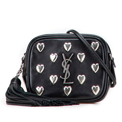 Studded Calfskin Monogram Heart Blogger Crossbody
