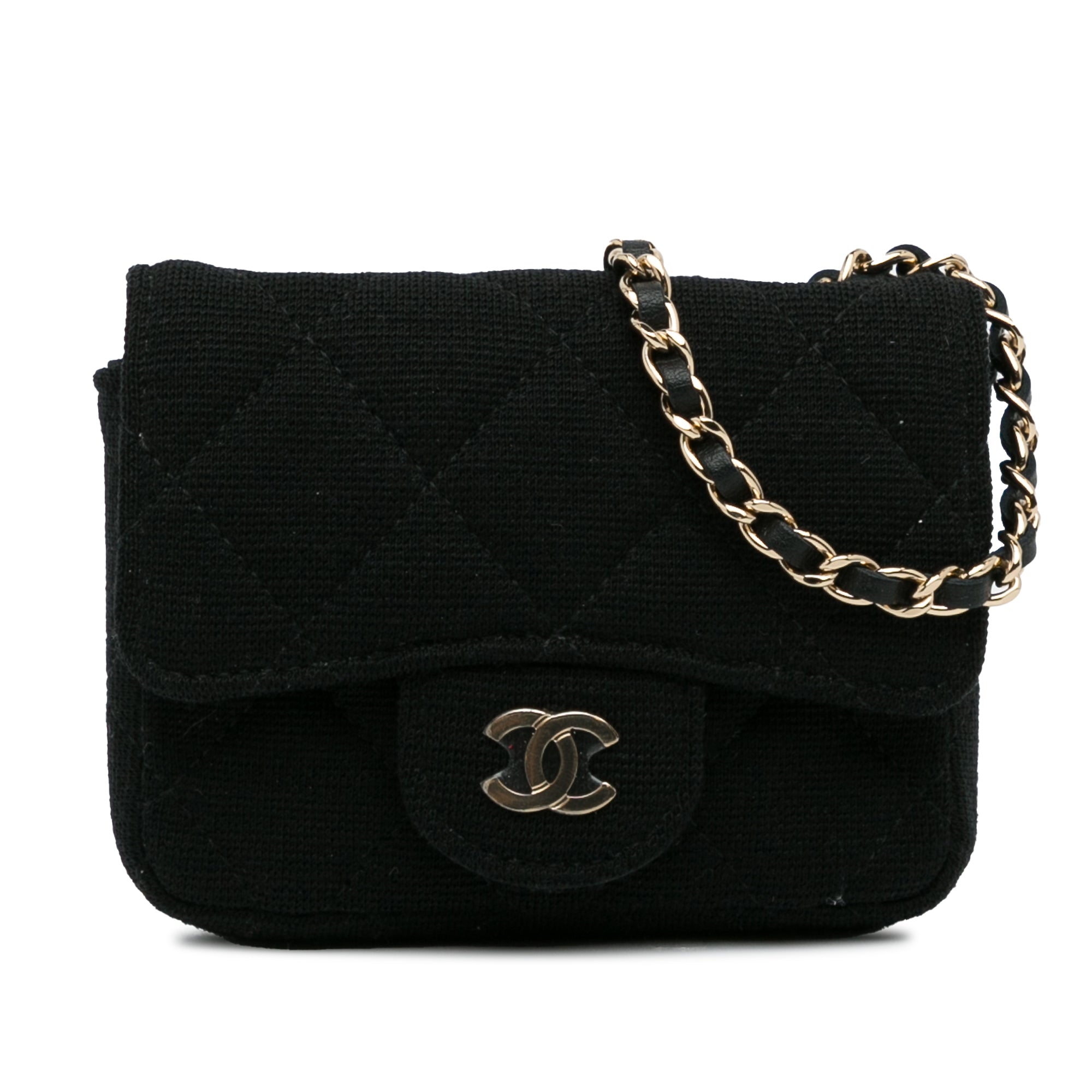 CC Jersey Flap Chain Belt Bag_0