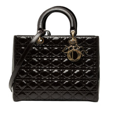 Large Patent Cannage Lady Dior
