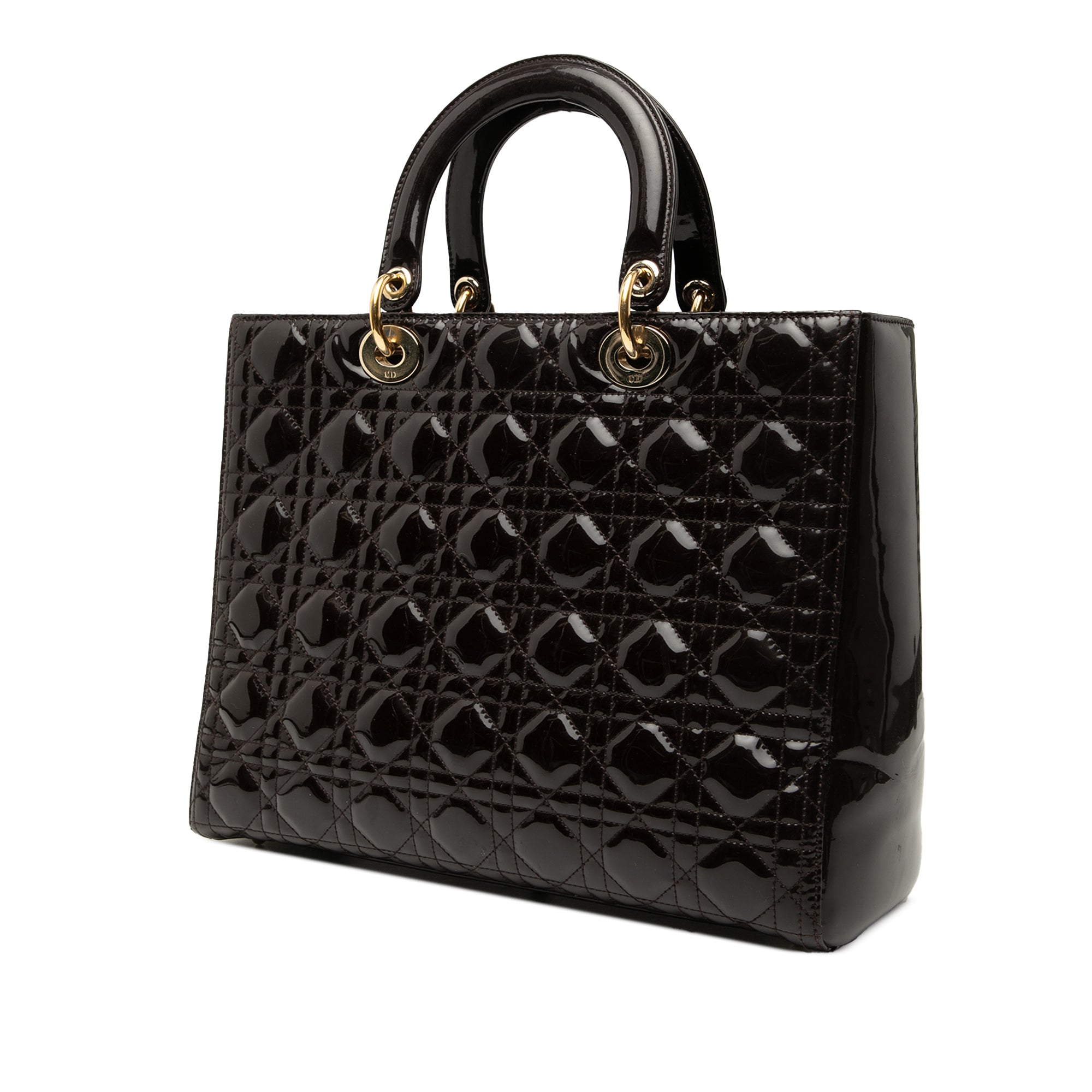 Large Patent Cannage Lady Dior
