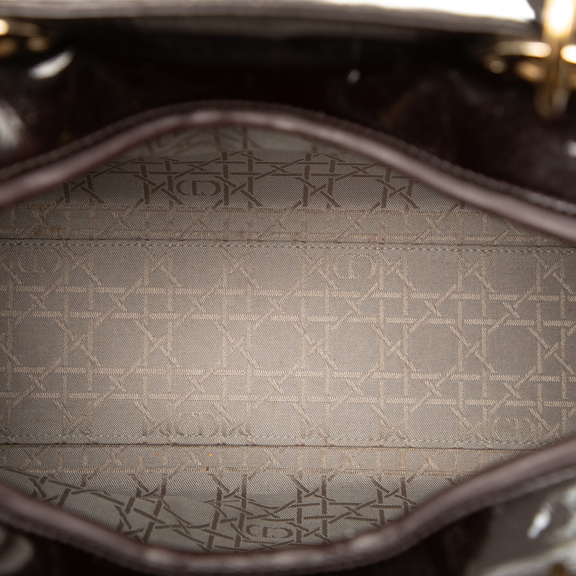 Large Patent Cannage Lady Dior