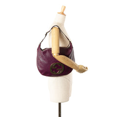 Leather Interlocking G Blondie Hobo