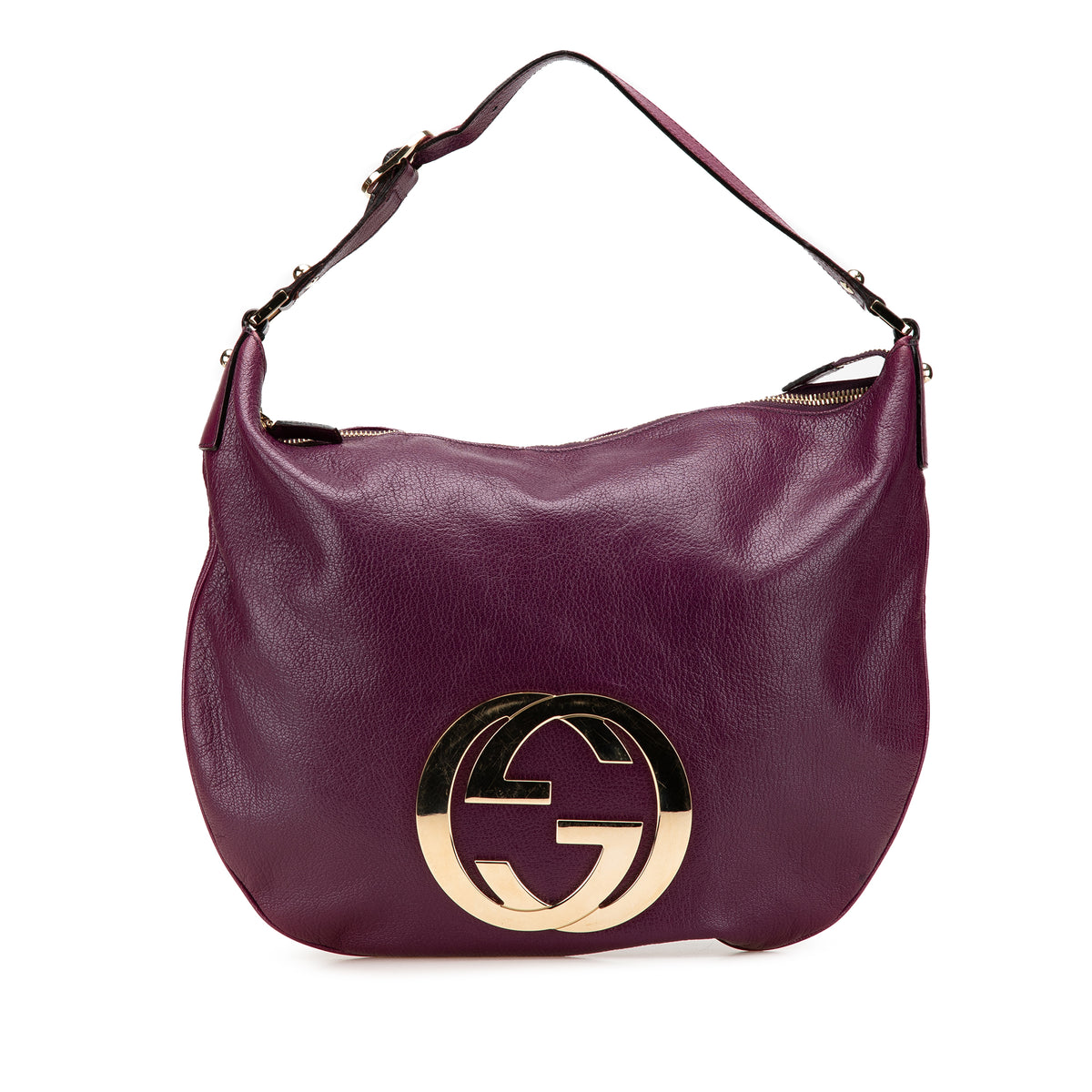 Leather Interlocking G Blondie Hobo