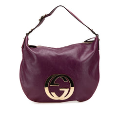 Leather Interlocking G Blondie Hobo