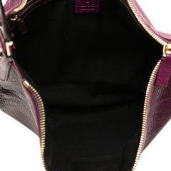 Leather Interlocking G Blondie Hobo
