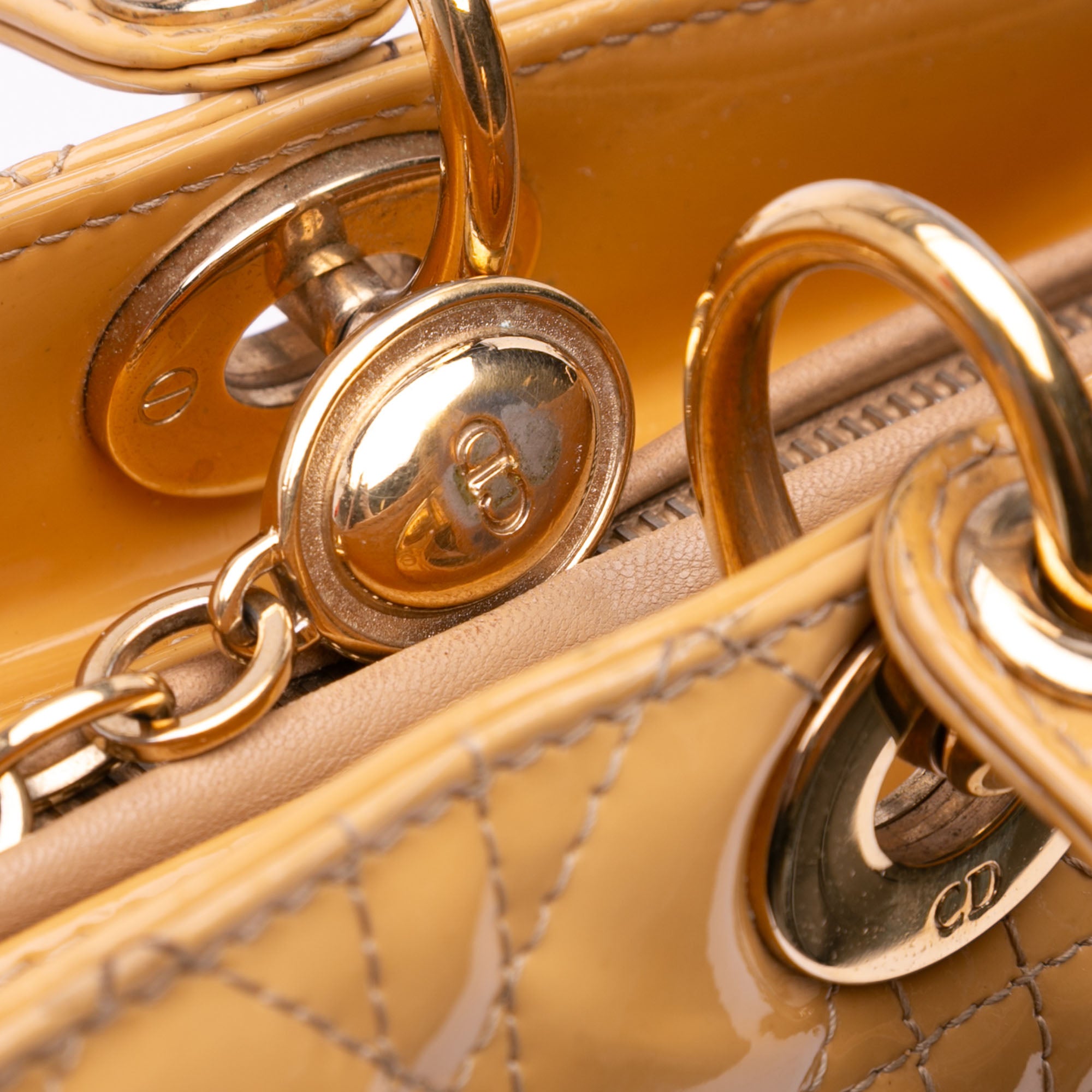 Large Patent Cannage Lady Dior