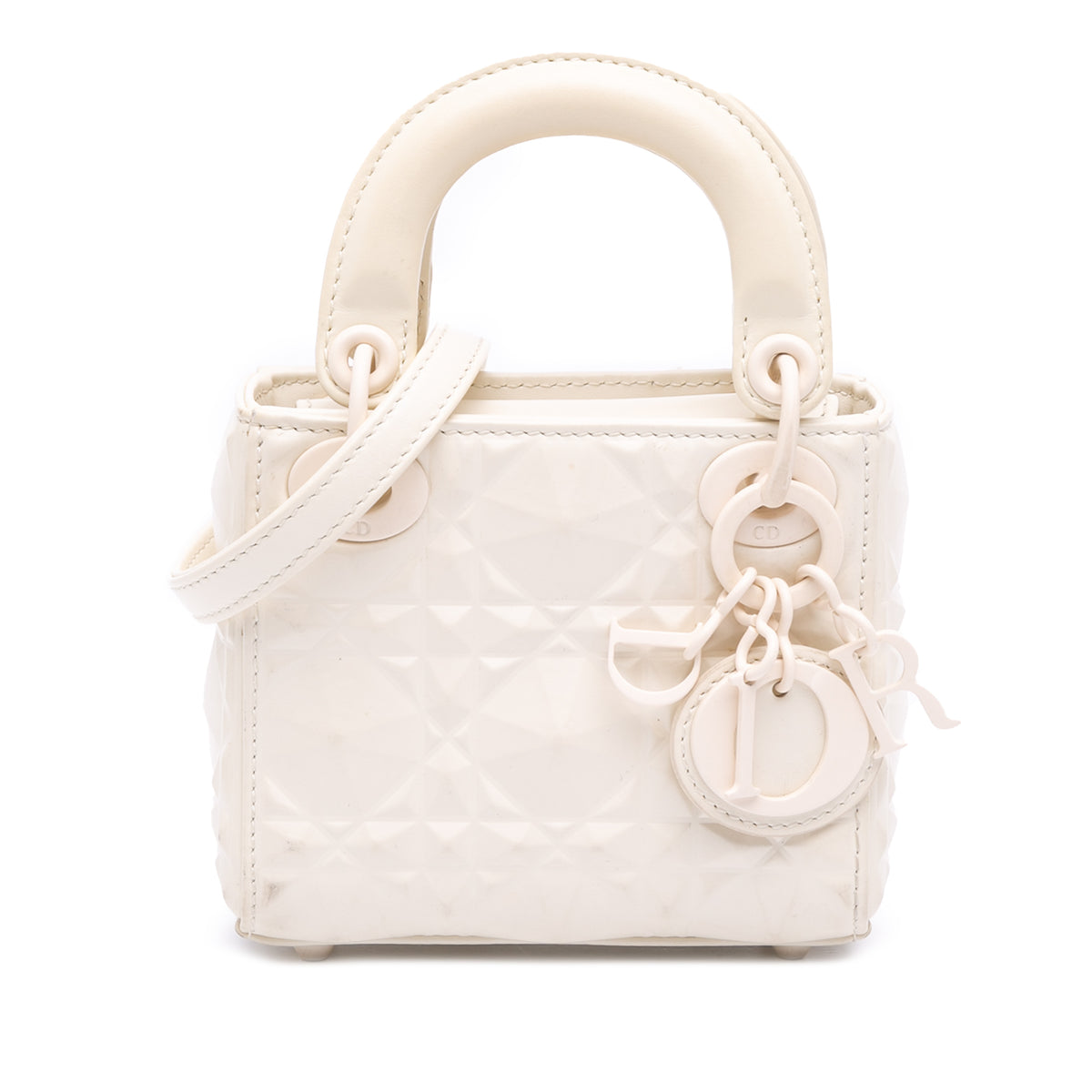 Micro Ultra Matte Calfskin Cannage Diamond Motif Lady Dior