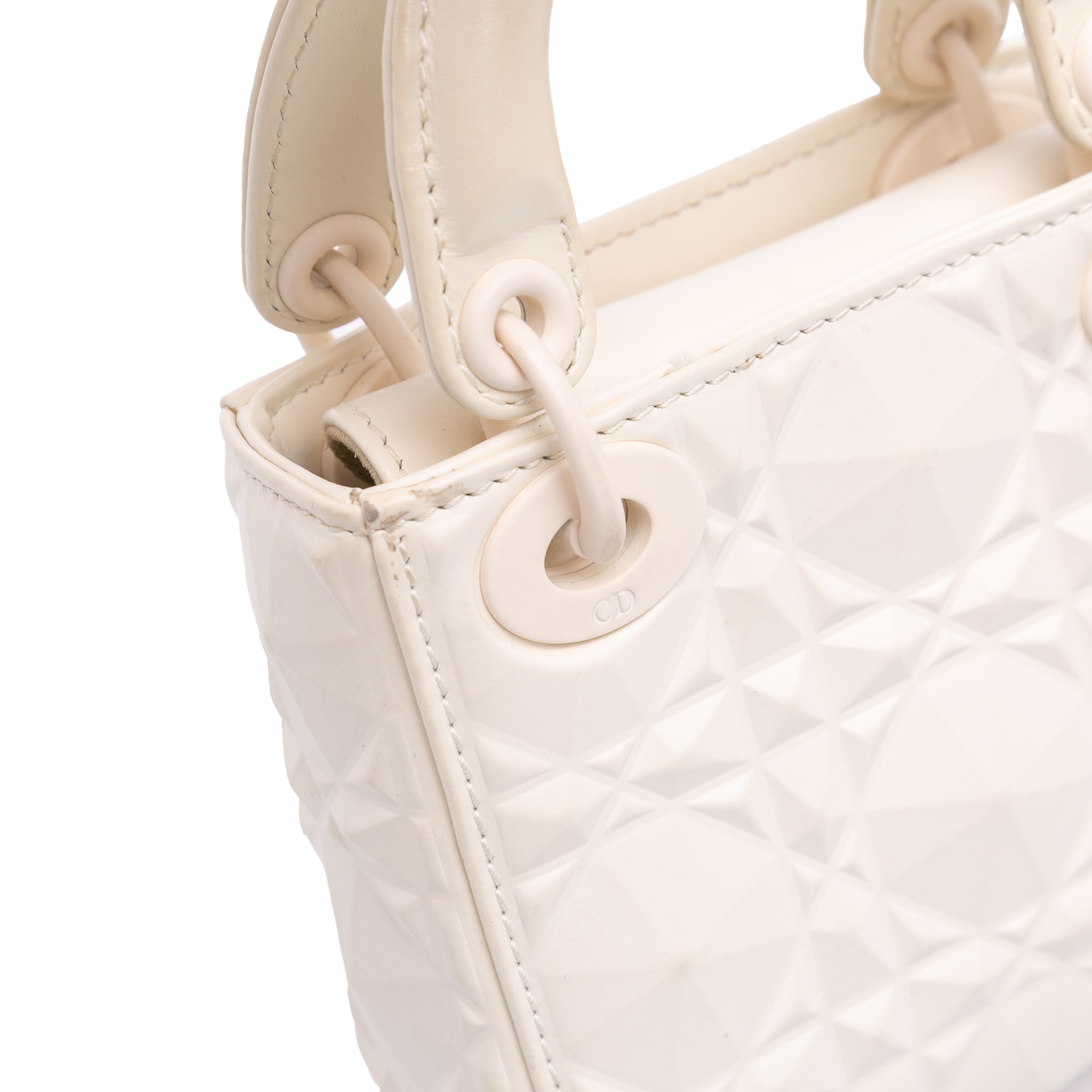 Micro Ultra Matte Calfskin Cannage Diamond Motif Lady Dior