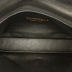 Small Quilted Iridescent Calfskin Crystal Single Flap