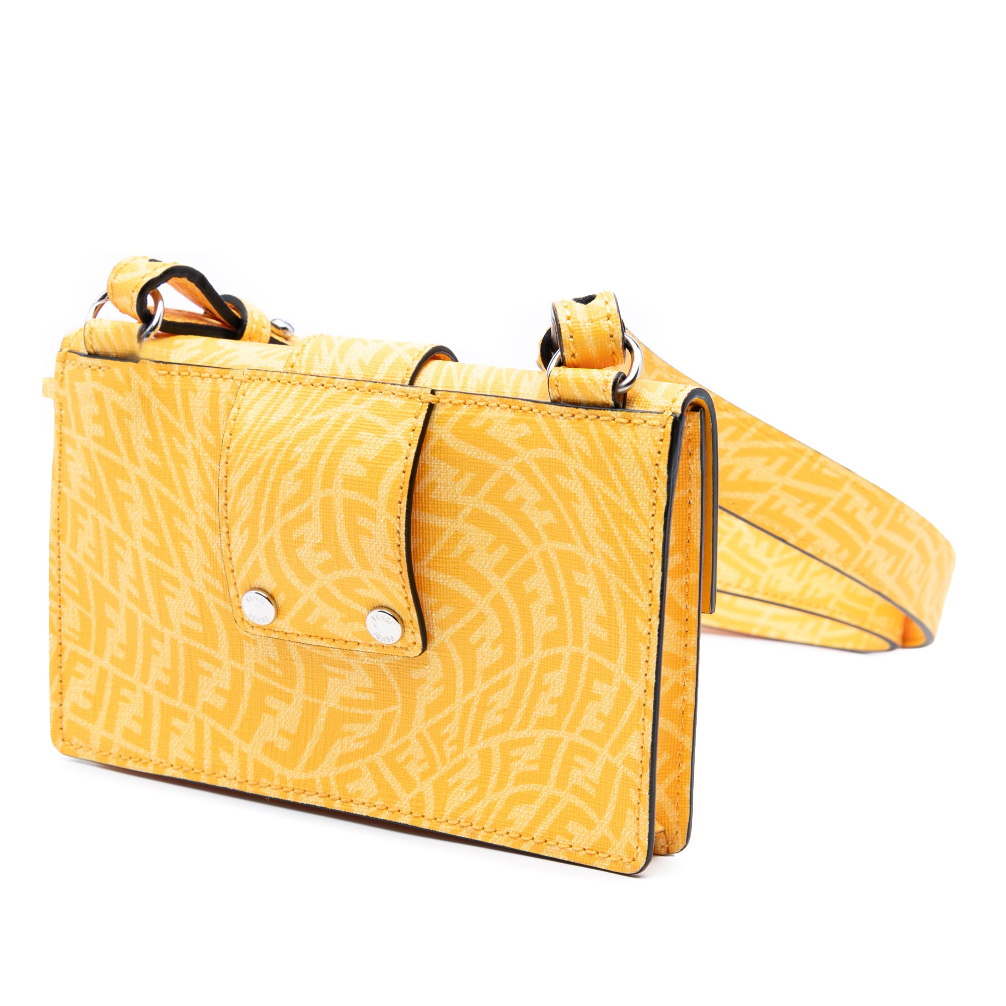 Sarah Coleman Small Glazed Fabric FF Vertigo Convertible Baguette Pouch