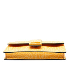 Sarah Coleman Small Glazed Fabric FF Vertigo Convertible Baguette Pouch