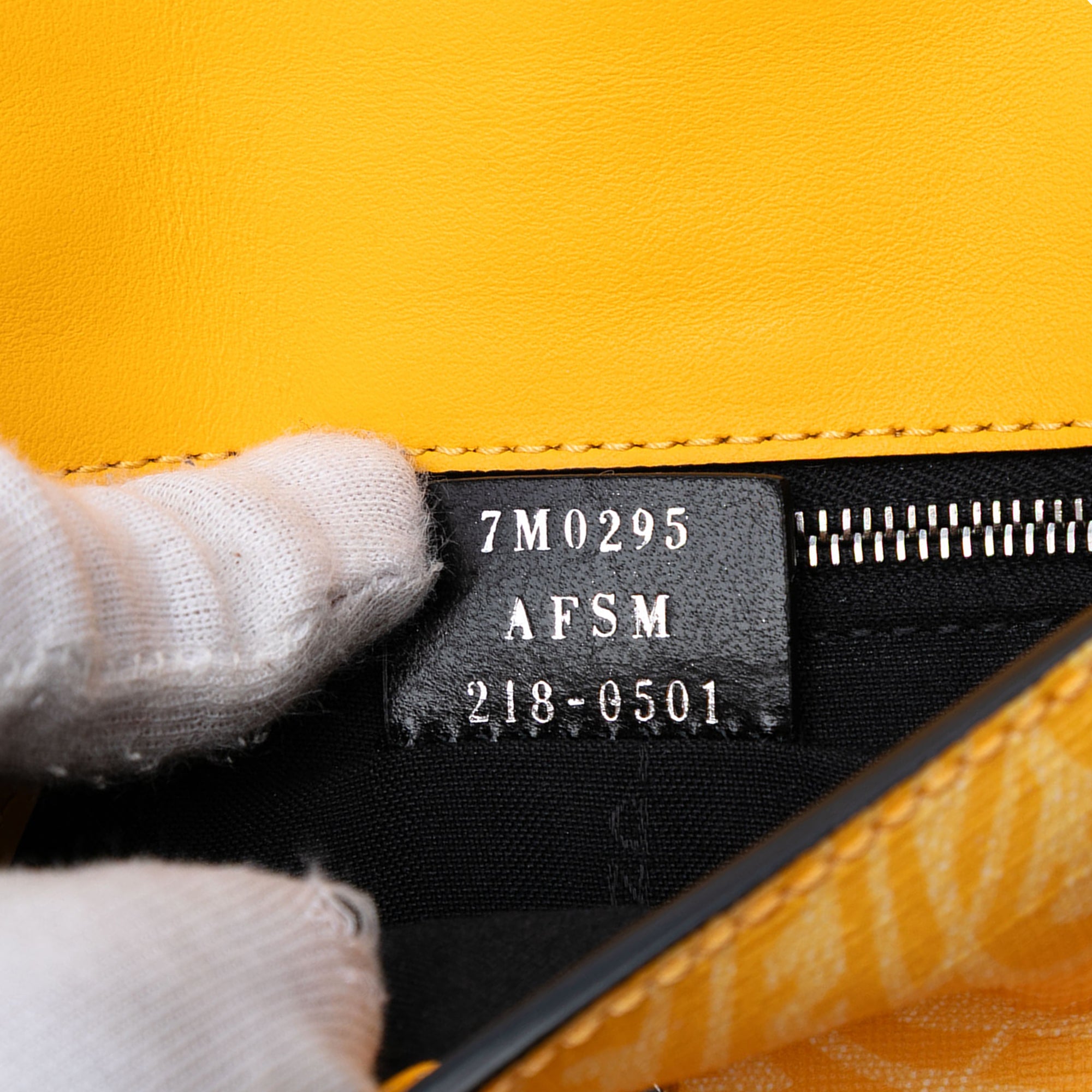 Sarah Coleman Small Glazed Fabric FF Vertigo Convertible Baguette Pouch