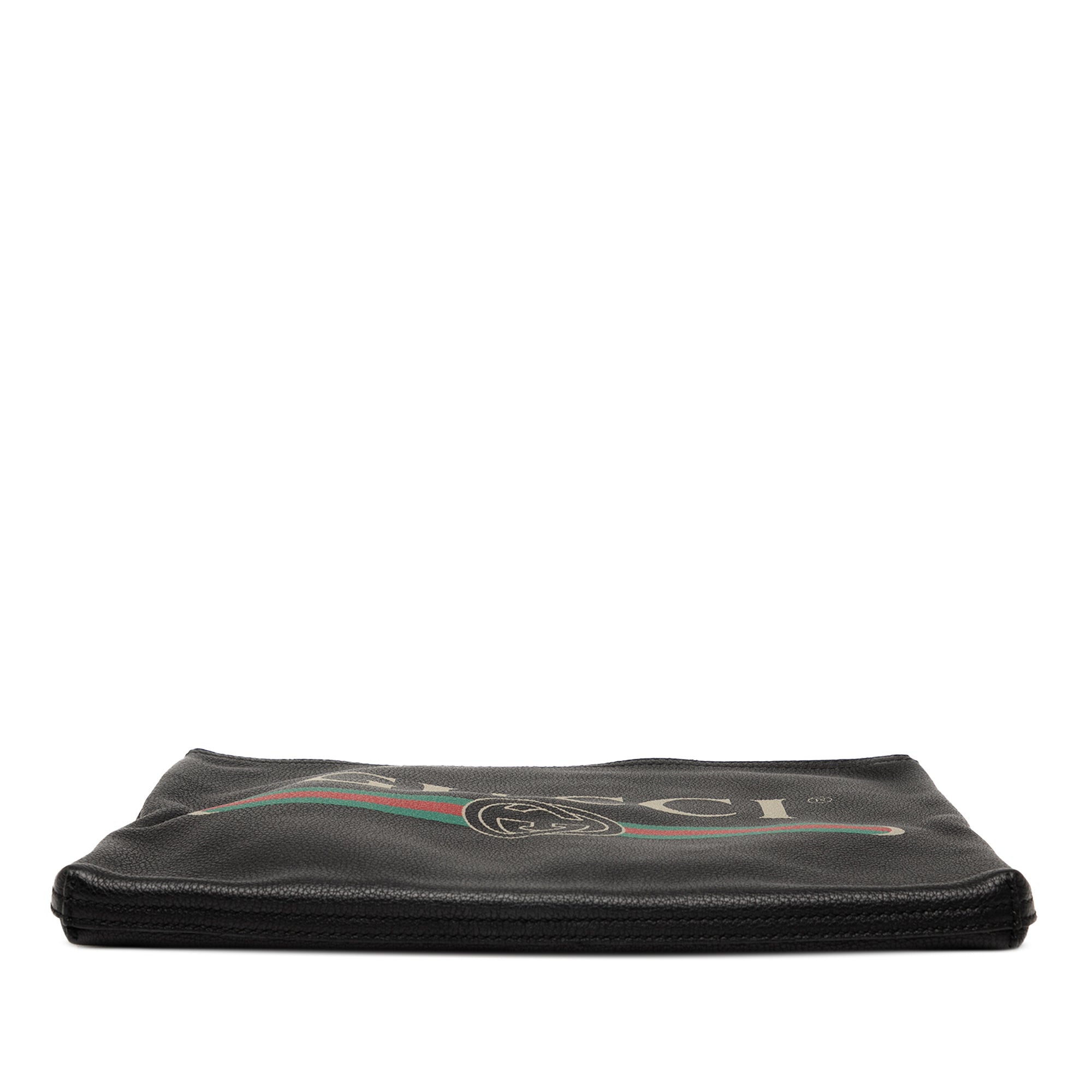 Medium Leather Logo Portfolio Clutch