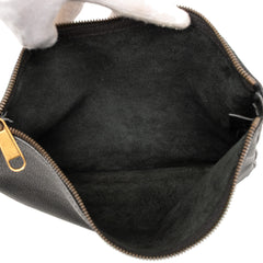 Medium Leather Logo Portfolio Clutch