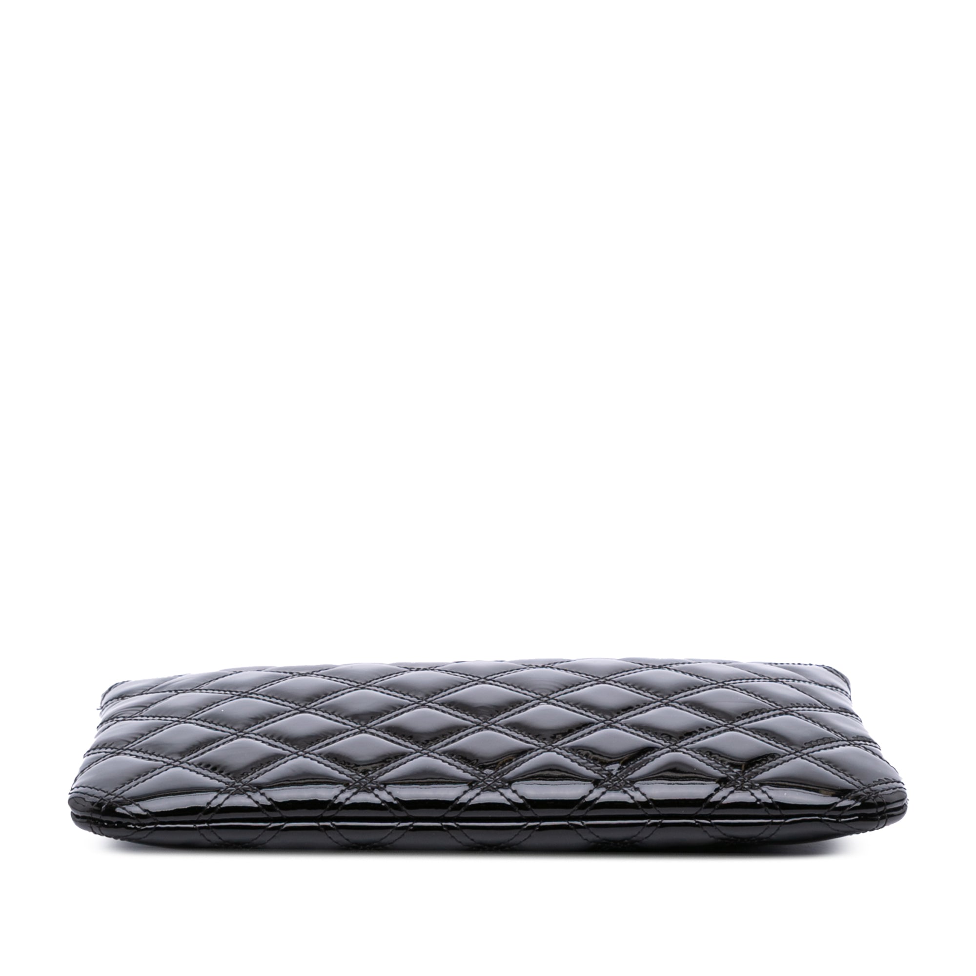 Medium Quilted Patent O Case Clutch