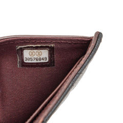 Classic Caviar Trifold Flap Wallet