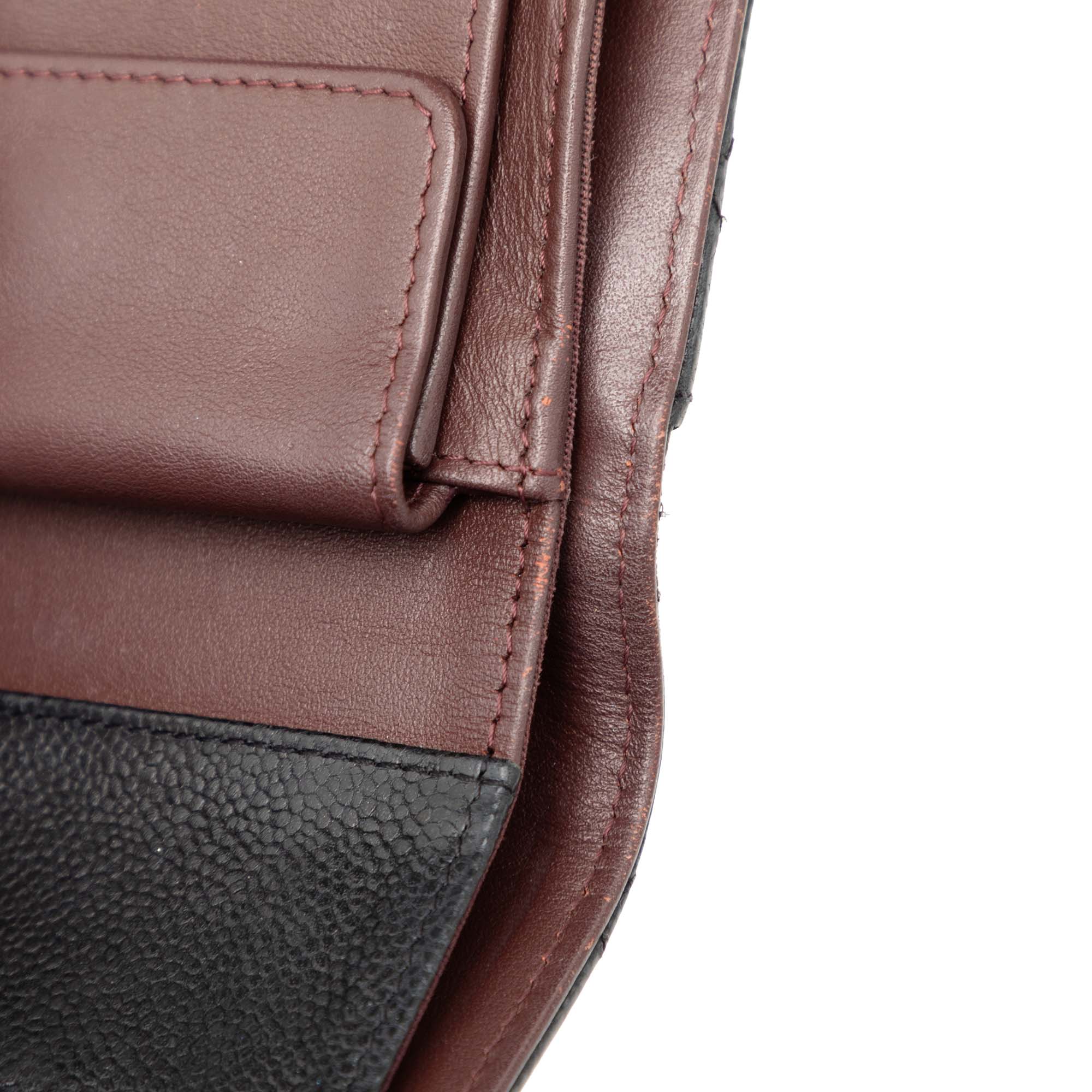 Classic Caviar Trifold Flap Wallet