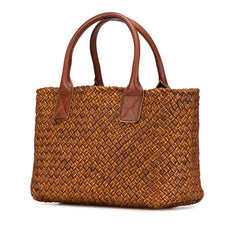 Small Lambskin Intreccio Cabat Tote