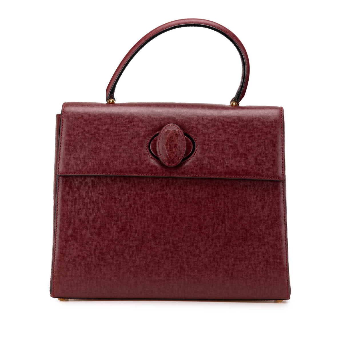 Leather Must de Cartier Turn Lock Handbag