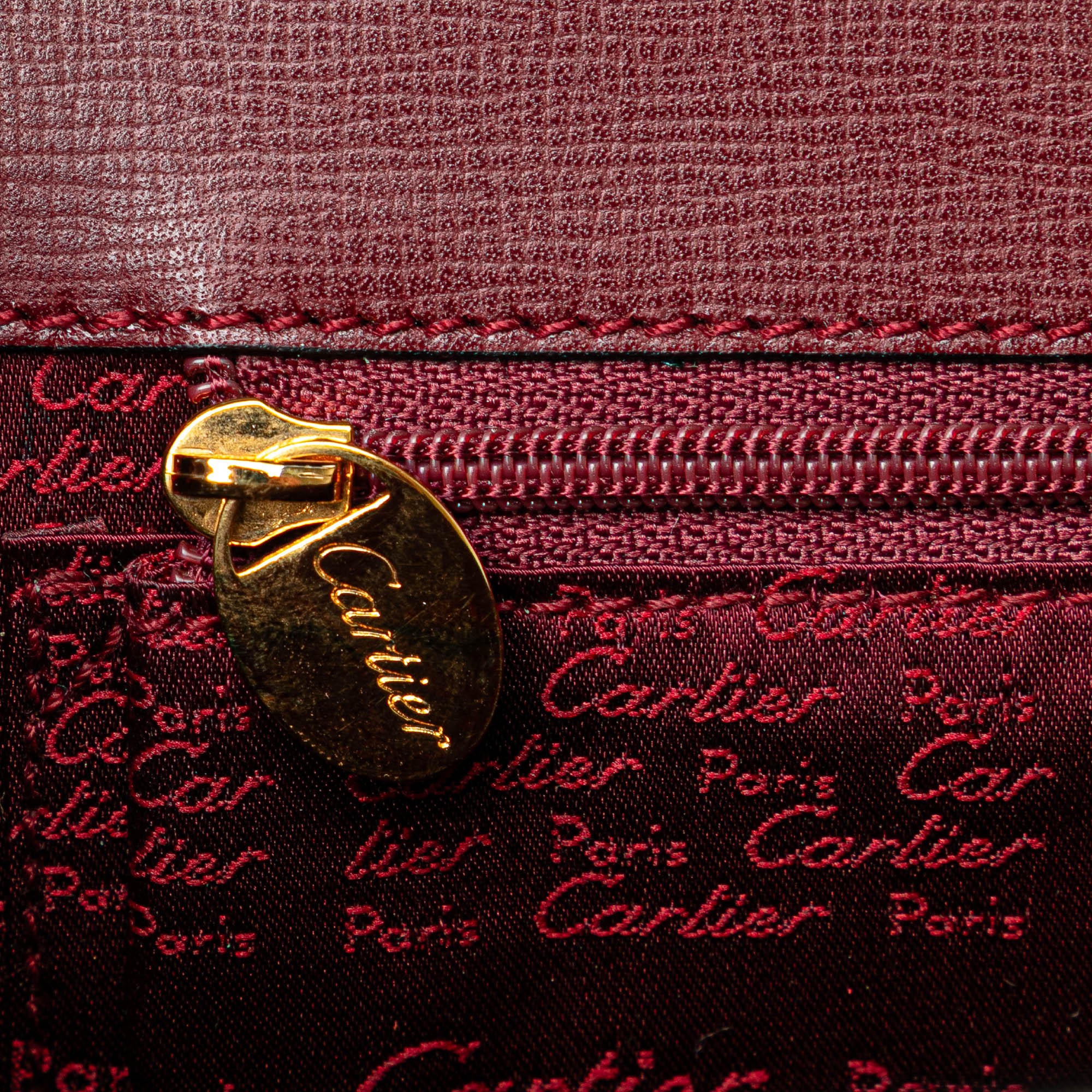 Leather Must de Cartier Turn Lock Handbag