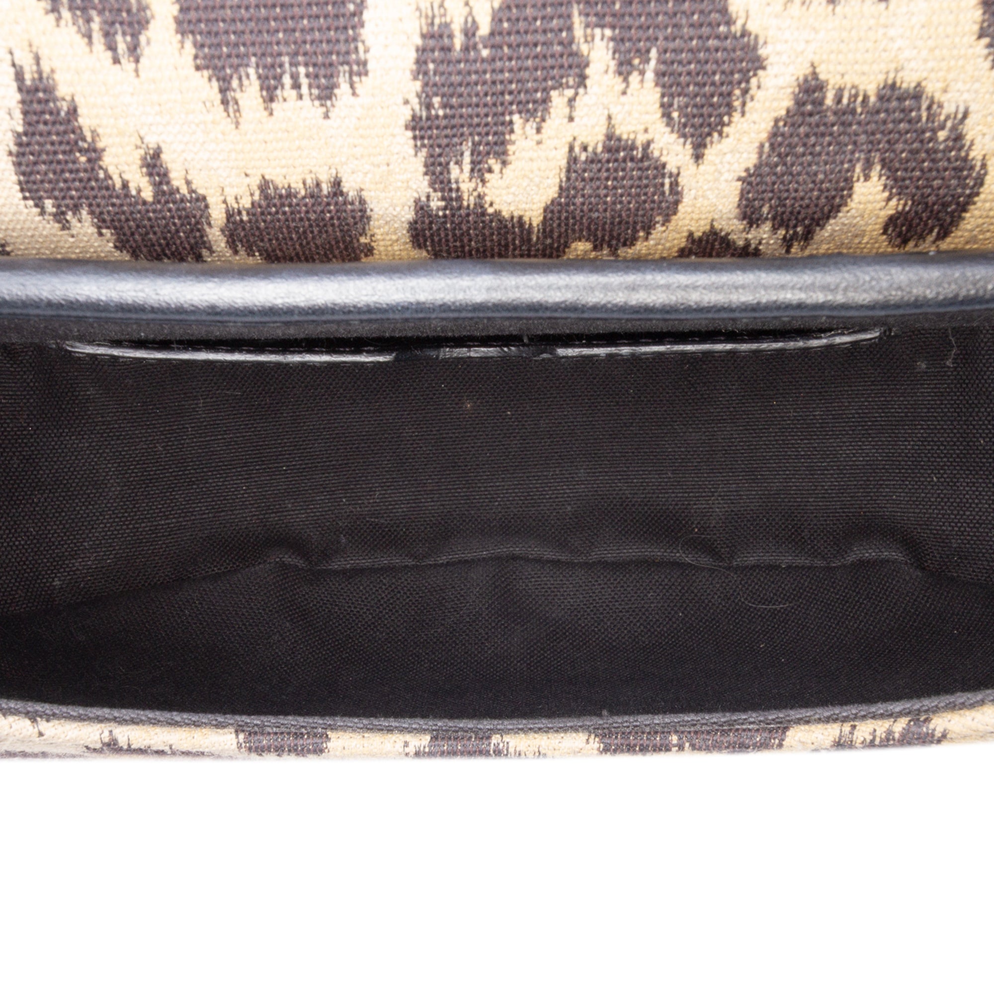 Mizza Medium Embroidered Canvas Leopard Bobby Crossbody