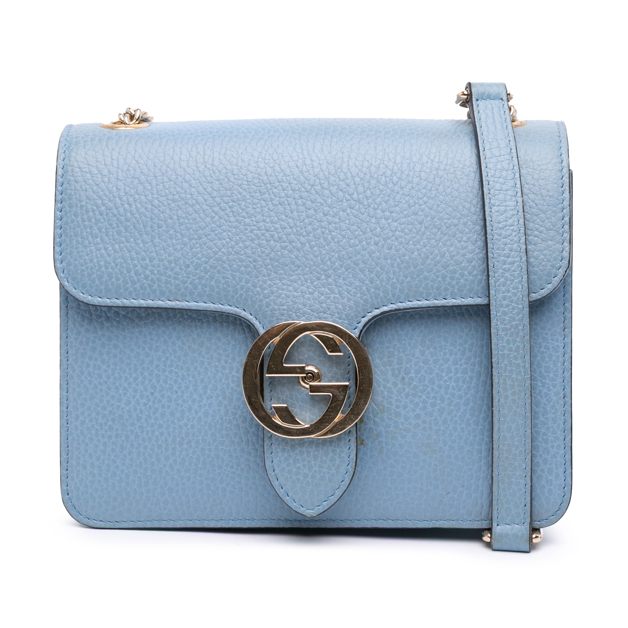 Small Dollar Calfskin Interlocking G Crossbody