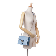 Small Dollar Calfskin Interlocking G Crossbody