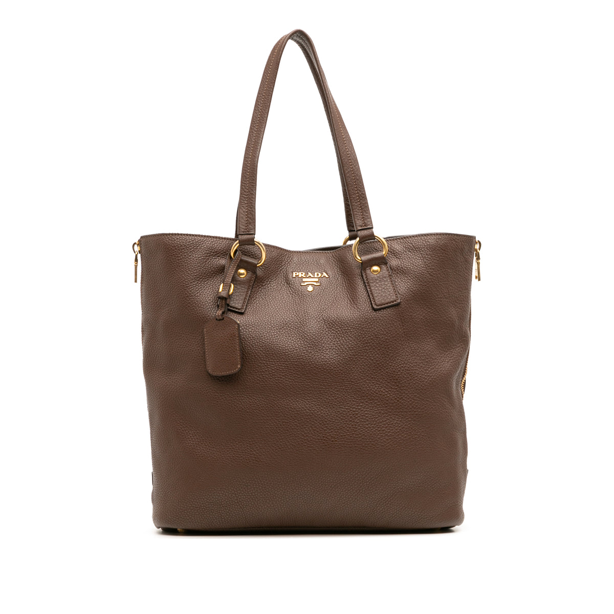 Vitello Daino Side Zip Shopper Tote