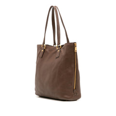 Vitello Daino Side Zip Shopper Tote