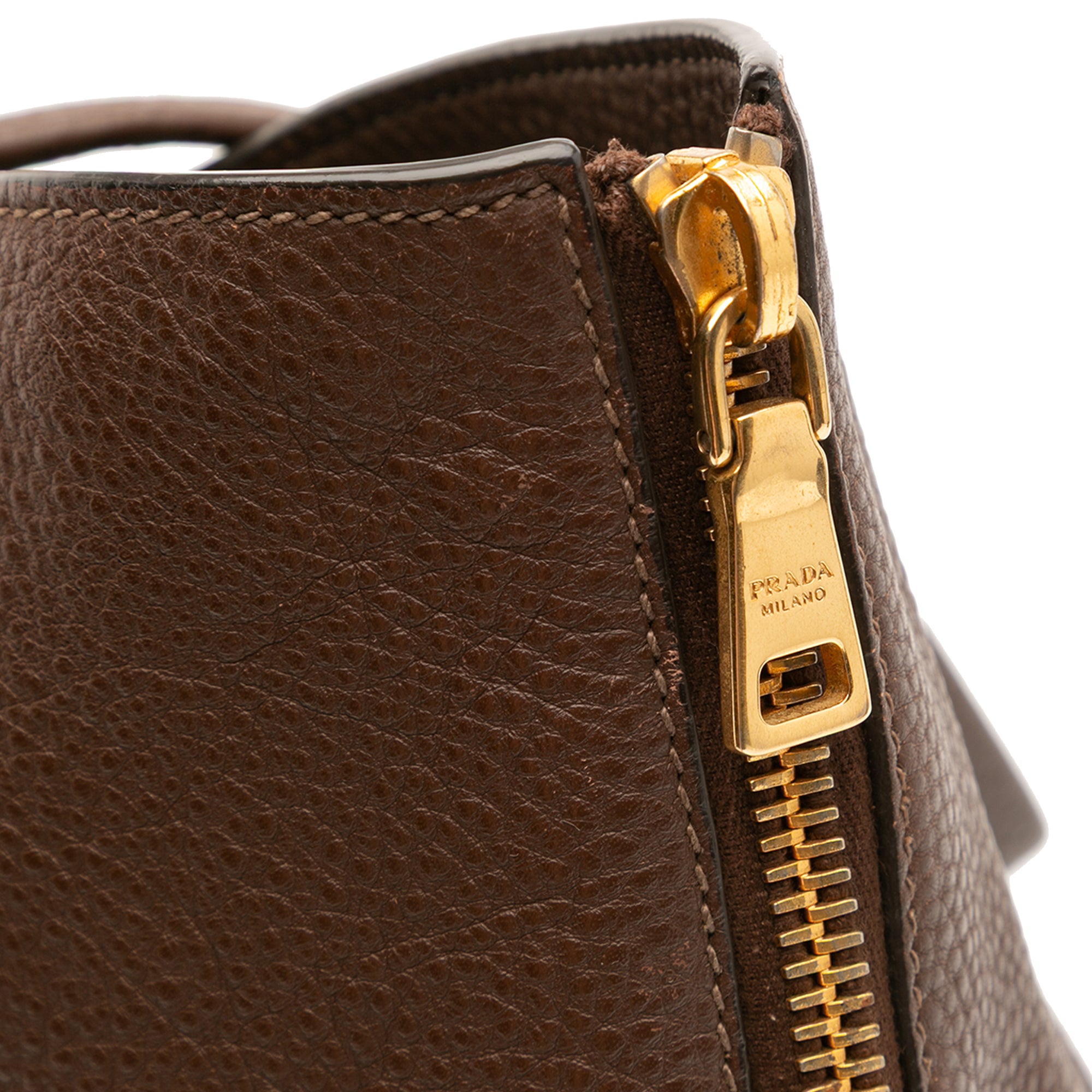 Vitello Daino Side Zip Shopper Tote