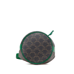 Small Triomphe Coated Canvas Drawstring Bucket Bag