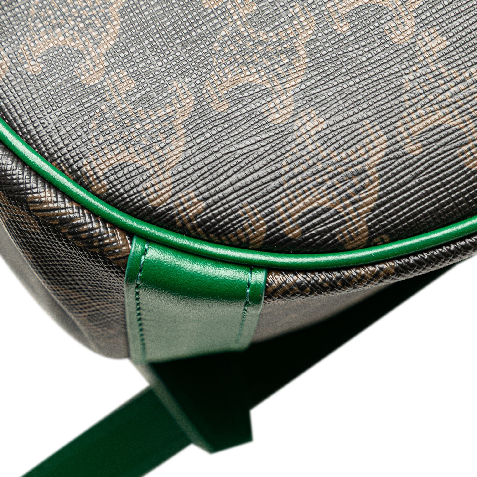 Small Triomphe Coated Canvas Drawstring Bucket Bag