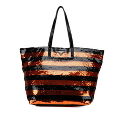 Satin Sequin Stripes Tote