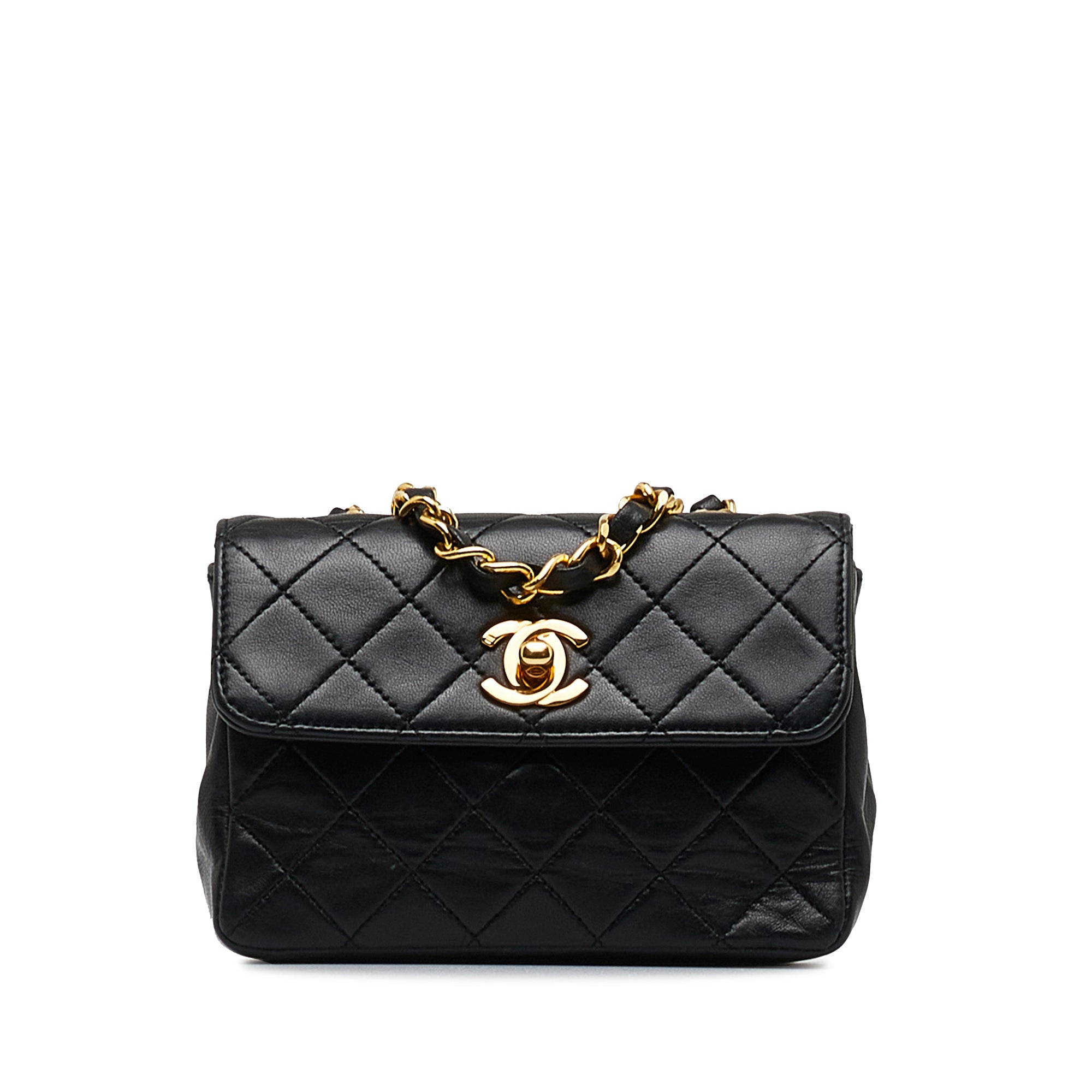 Mini CC Quilted Lambskin Flap_0