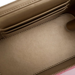 Small Quilted Lambskin Pearl Crush Vanity Case with Chain