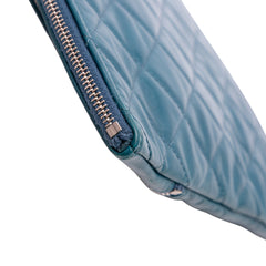 CC Quilted Lambskin Multi Zip Clutch