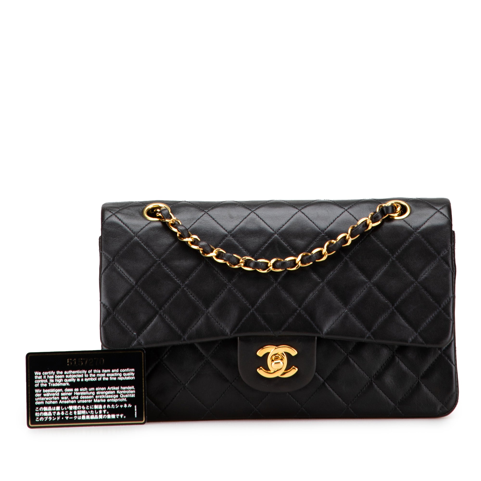 Medium Classic Lambskin Double Flap