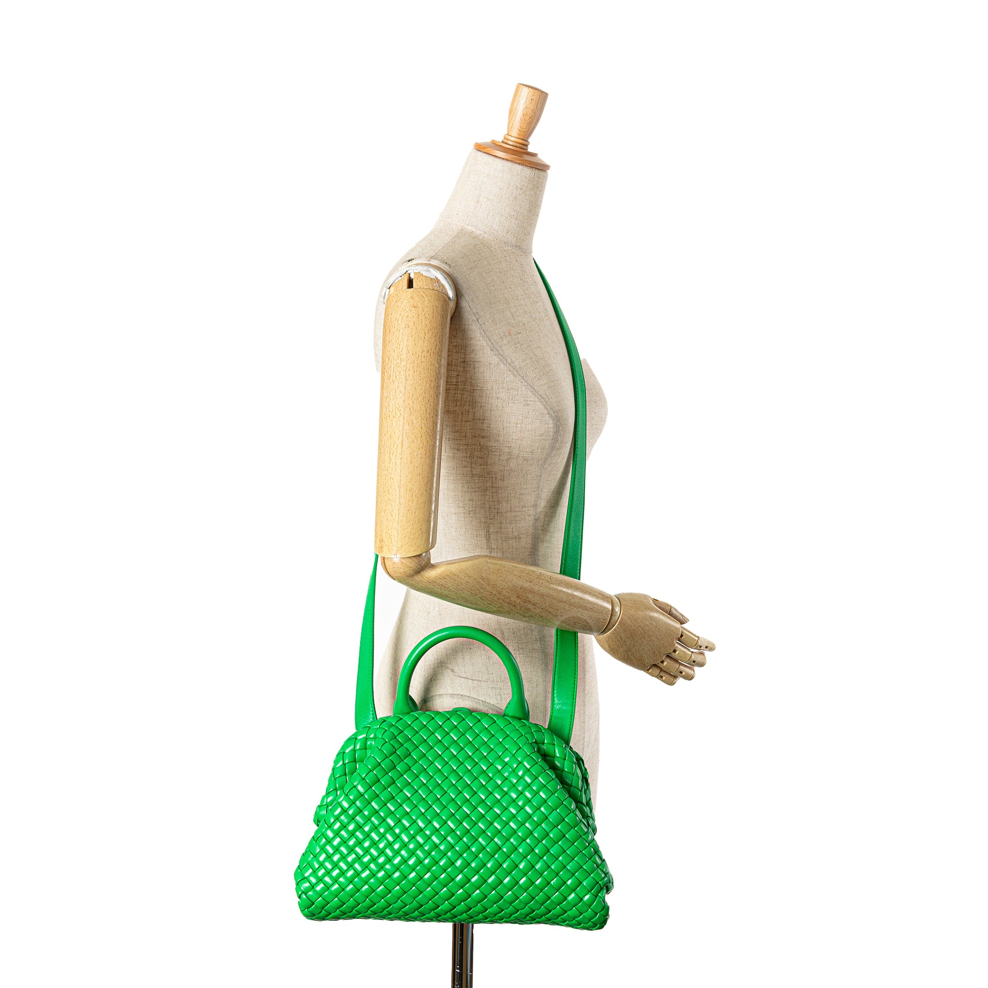 Small Nappa Intrecciato Top Handle Satchel