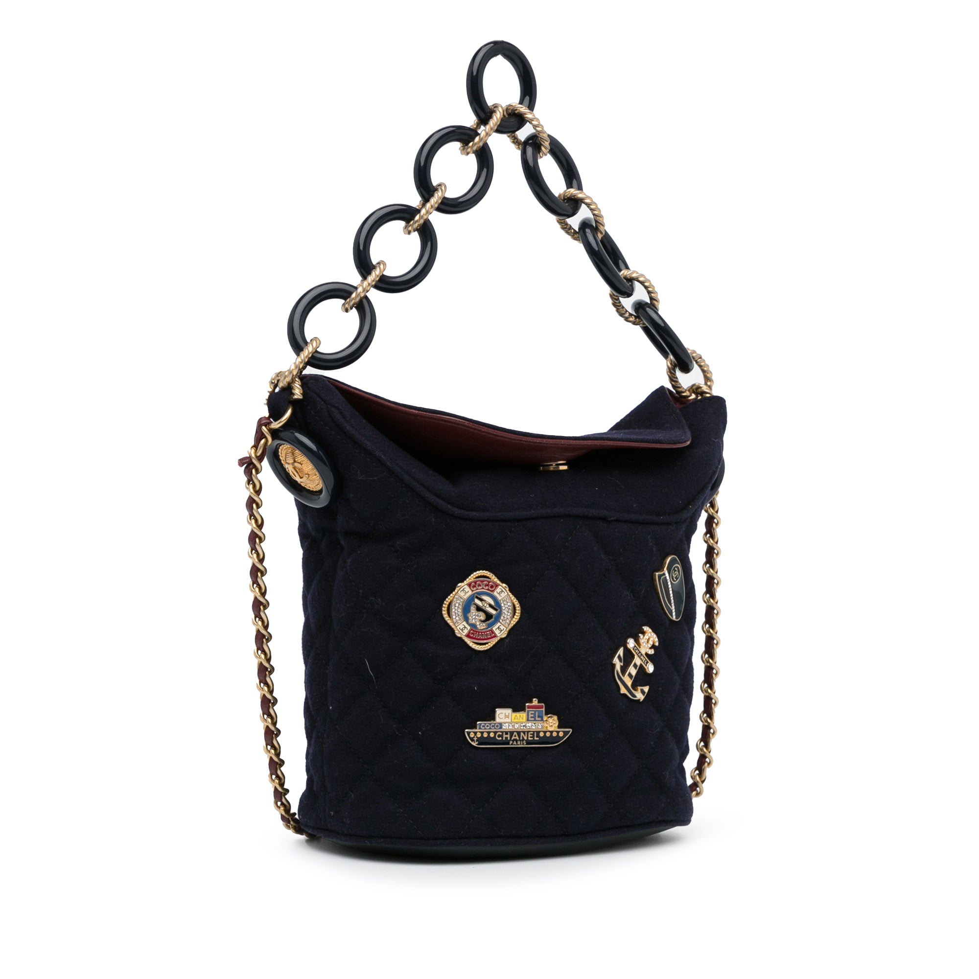 Paris-Hamburg Charms Wool Bucket Bag_1