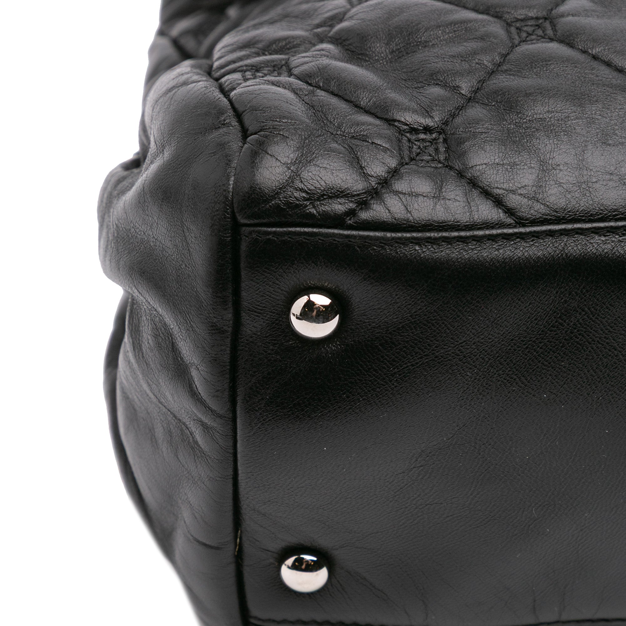 CC Quilted Lambskin So Black Hidden Chain Flap Handbag