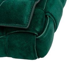 Suede Intrecciato Padded Chain Cassette Satchel