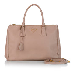 Saffiano Lux Galleria Double Zip Satchel