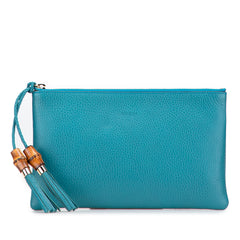 Calfskin Bamboo Clutch