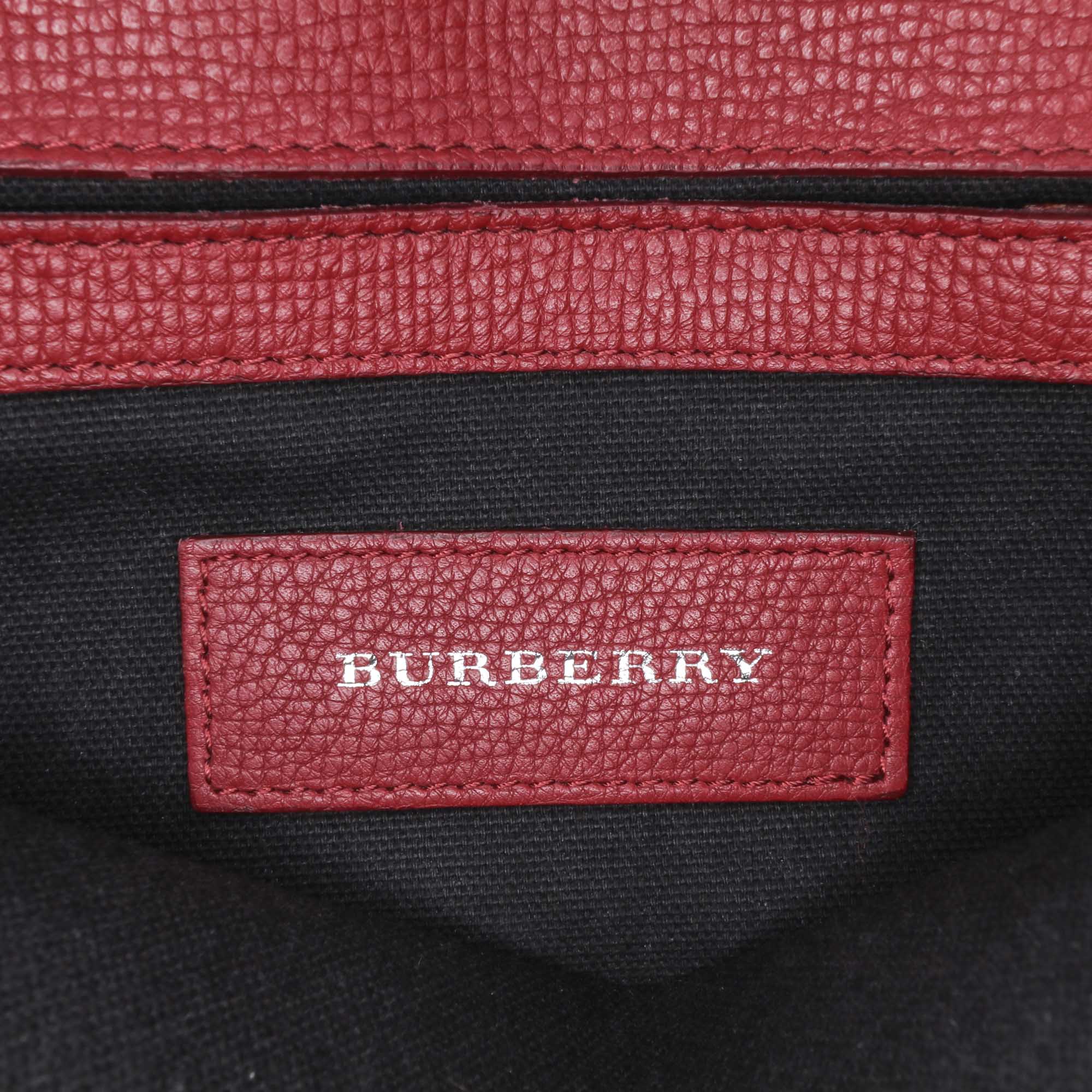 Small Leather and House Check Canvas Derby Macken Crossbody