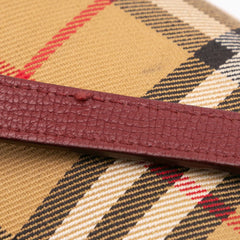 Small Leather and House Check Canvas Derby Macken Crossbody